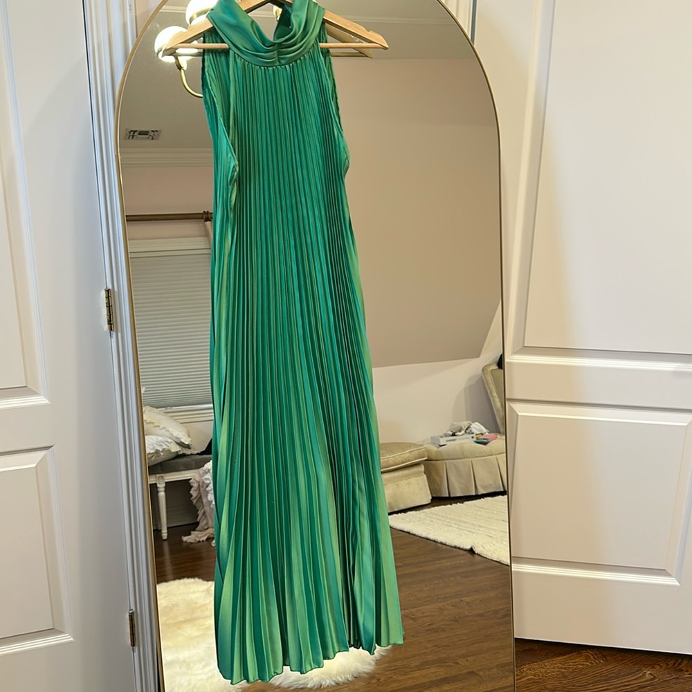 Brand new with tags green pleated dress